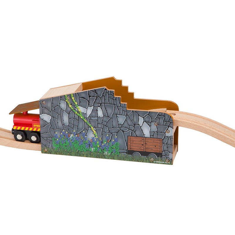 Orbrium Wooden Train Tracks Accessories Secret Mine Tunnel Compatible with Major Wooden Railways Including Thomas and Friends Brio IKEA Melissa & Doug for Kids Age 3+ Boys Girls - Image 2